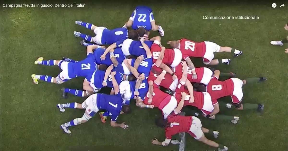 Nazionale Italiana Rugby per la Campagna Frutta in Guscio